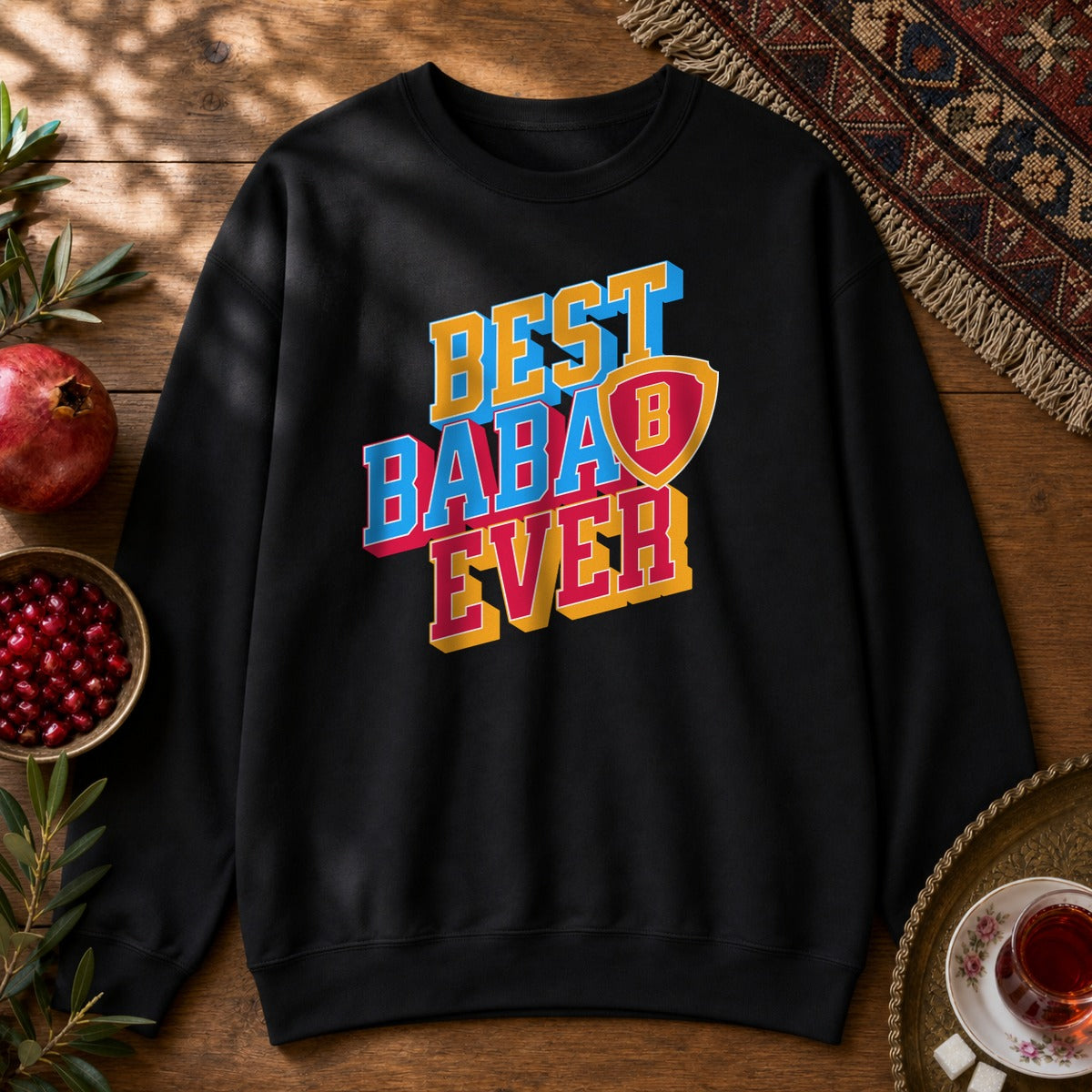 Best Baba Ever - Shield Sweatshirt - Black