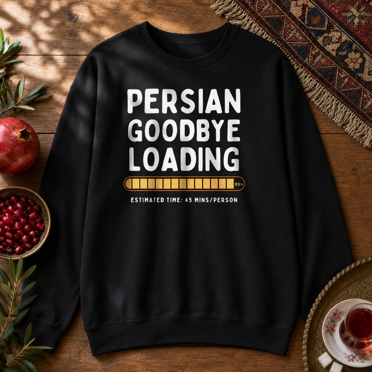 Persian Goodbye Loading Sweatshirt - Black