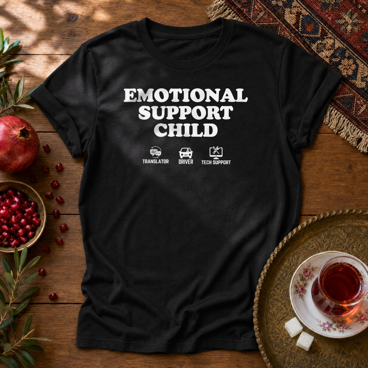 Emotional Support Child 2 Unisex T-Shirt - Black