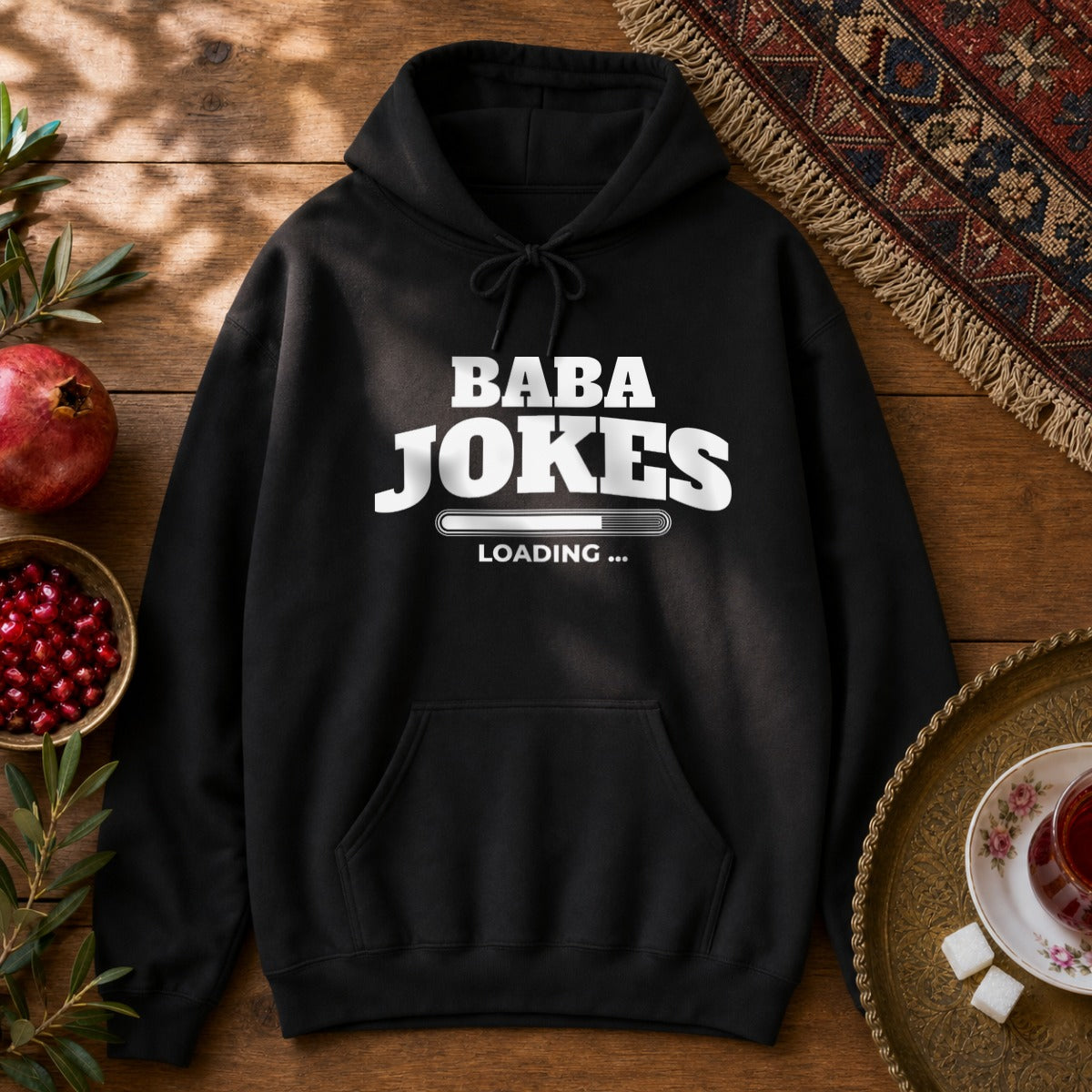 Baba Jokes Loading Hoodie - Black