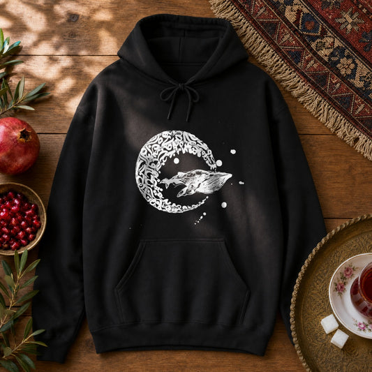 Whale Journey Hoodie - Black
