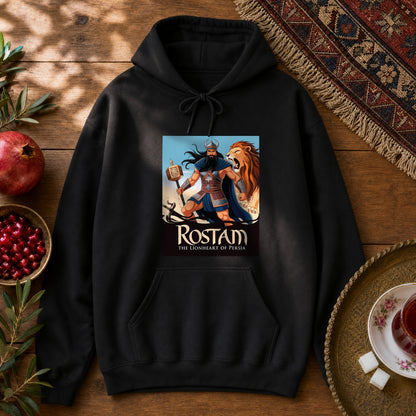 Rostam, the Lionheart of Persia Hoodie - Black