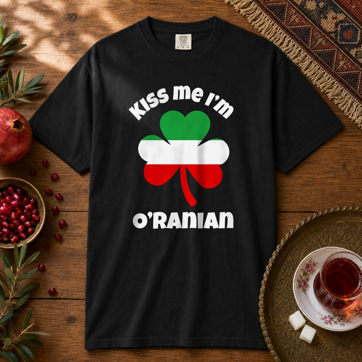 Kiss Me I'm O'Ranian Premium Tee - Black