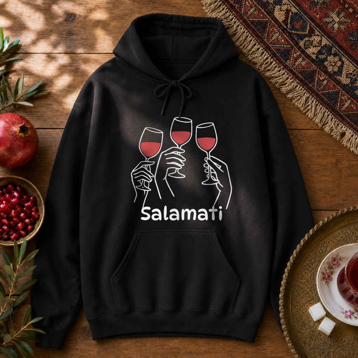 Salamati Wine Hoodie - Black