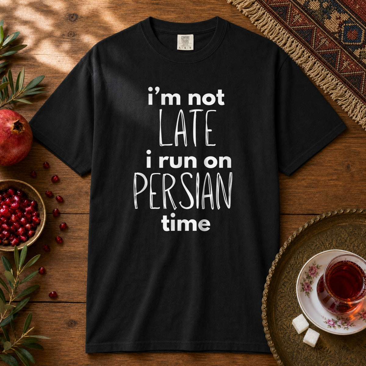 Persian Late Premium Tee - Black