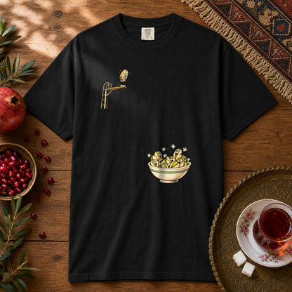 Diving Pistachio Premium Tee - Black