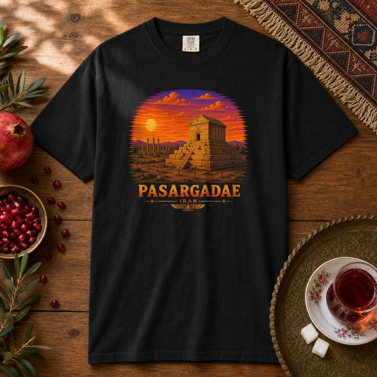 Pasargadae - Pixel Art Premium Tee - Black