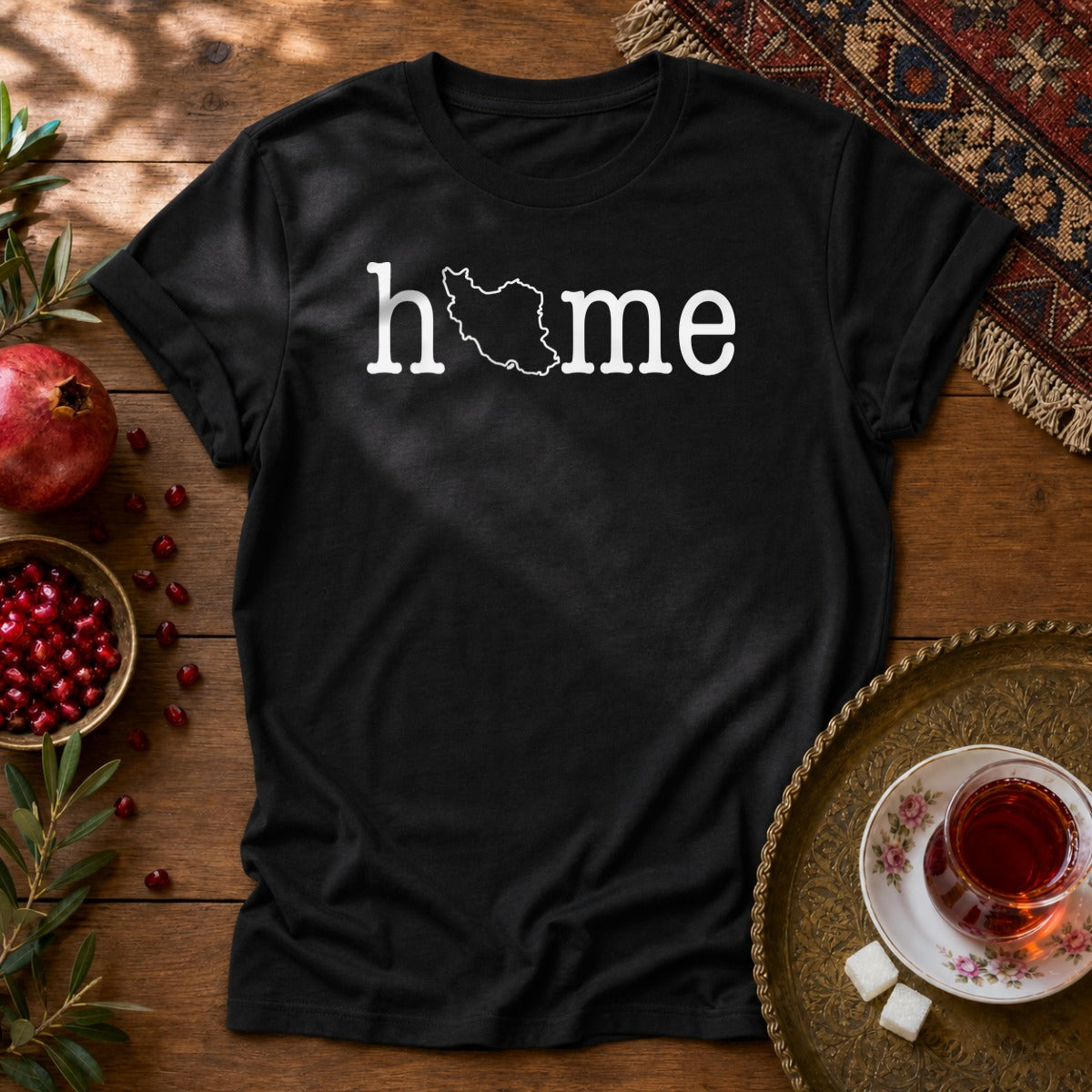 Iran Home Map Unisex T-Shirt - Black