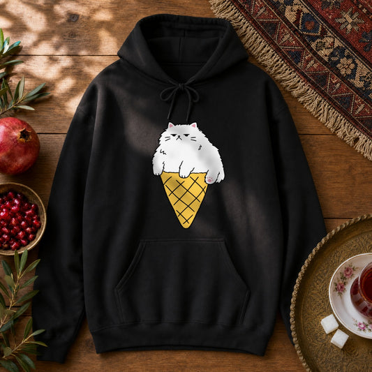 Persian Ice Cream Cone Hoodie - Black