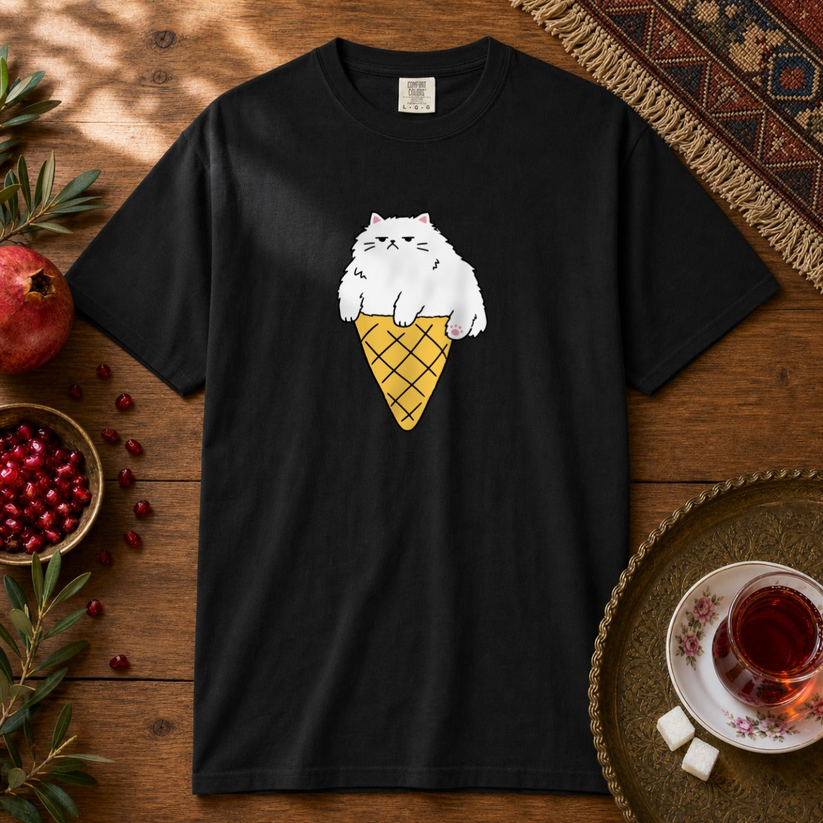 Persian Ice Cream Cone Premium Tee - Black