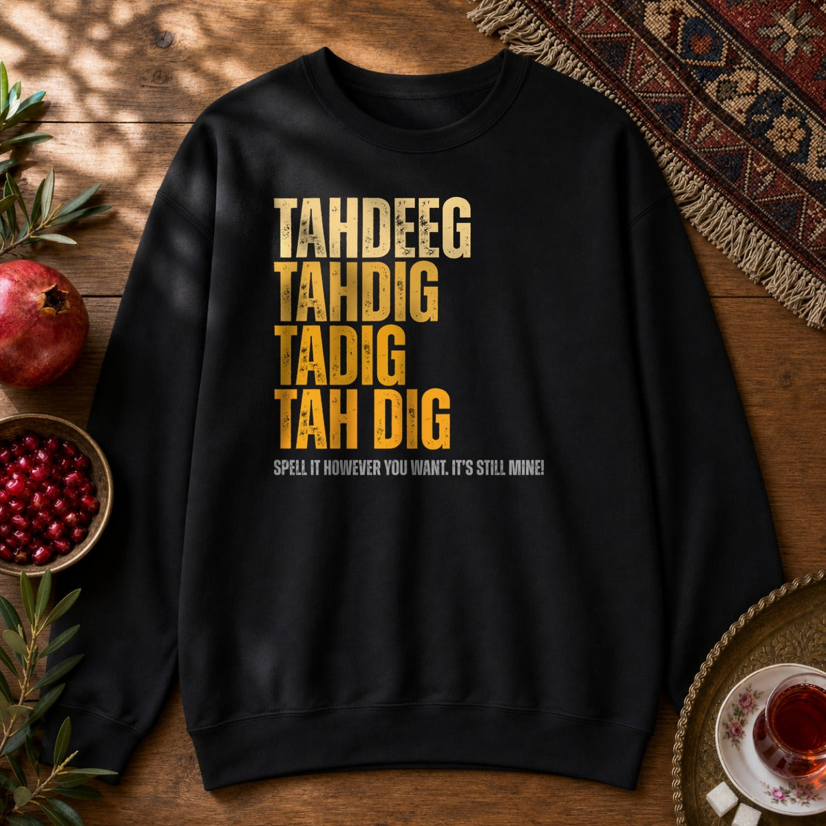 Spelling Tahdeeg Sweatshirt - Black