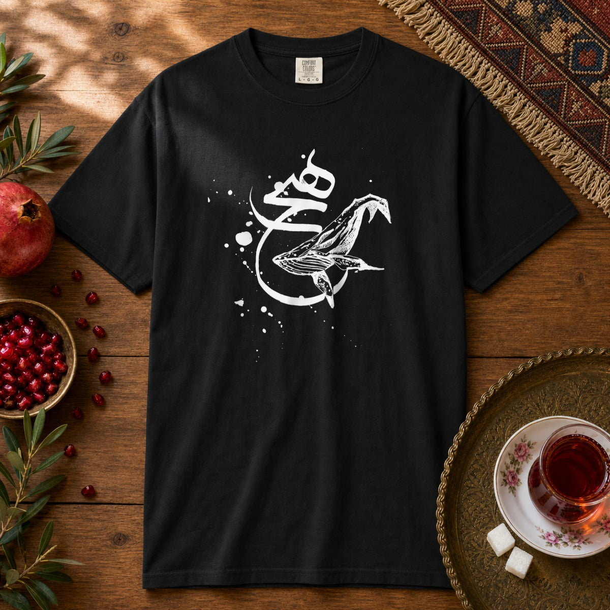 Heech Whale Premium Tee - Black