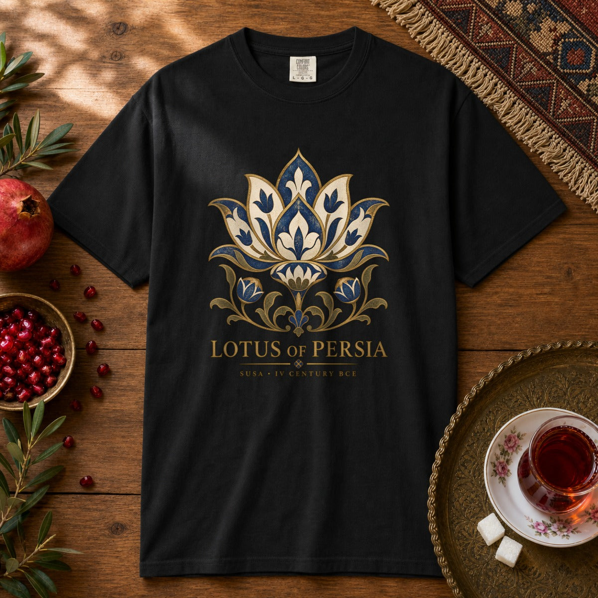 Lotus of Persia Premium Tee - Black