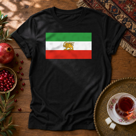 Shir-o-Khorshid (Lion & Sun) Unisex T-Shirt - Black