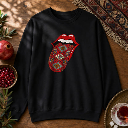 Hot Lips Sweatshirt - Black