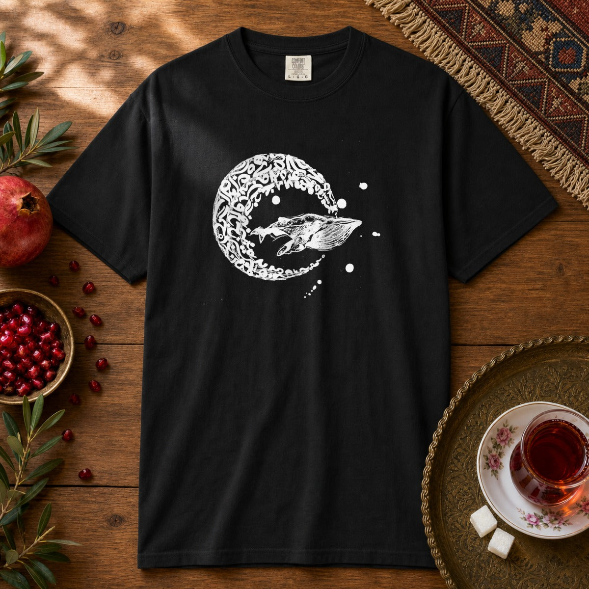 Whale Journey Premium Tee - Black