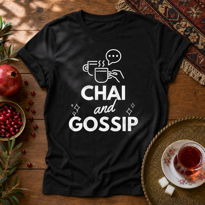 Chai and Gossip Unisex T-Shirt - Black