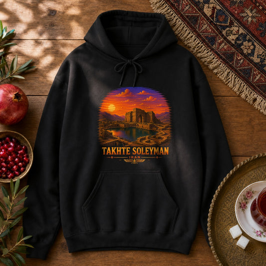 Takhte Soleyman - Pixel Art Hoodie - Black