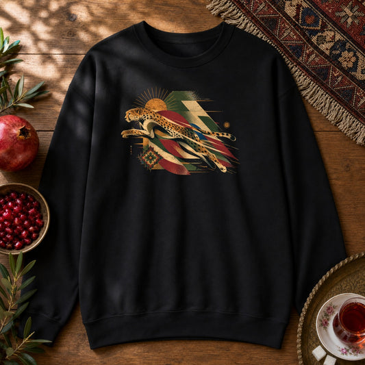 Asian Cheetah Sweatshirt - Black