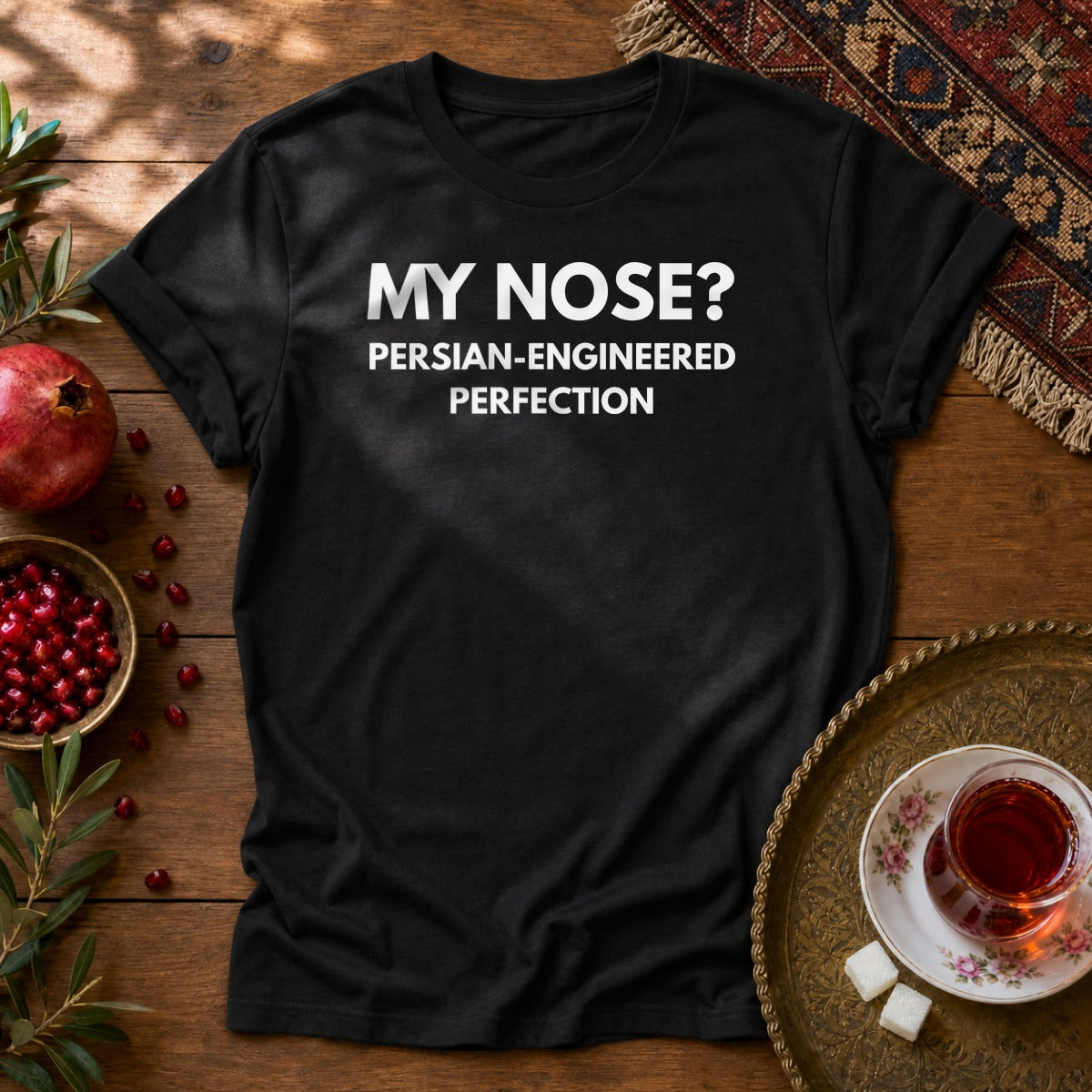 Persian Nose Unisex T-Shirt - Black