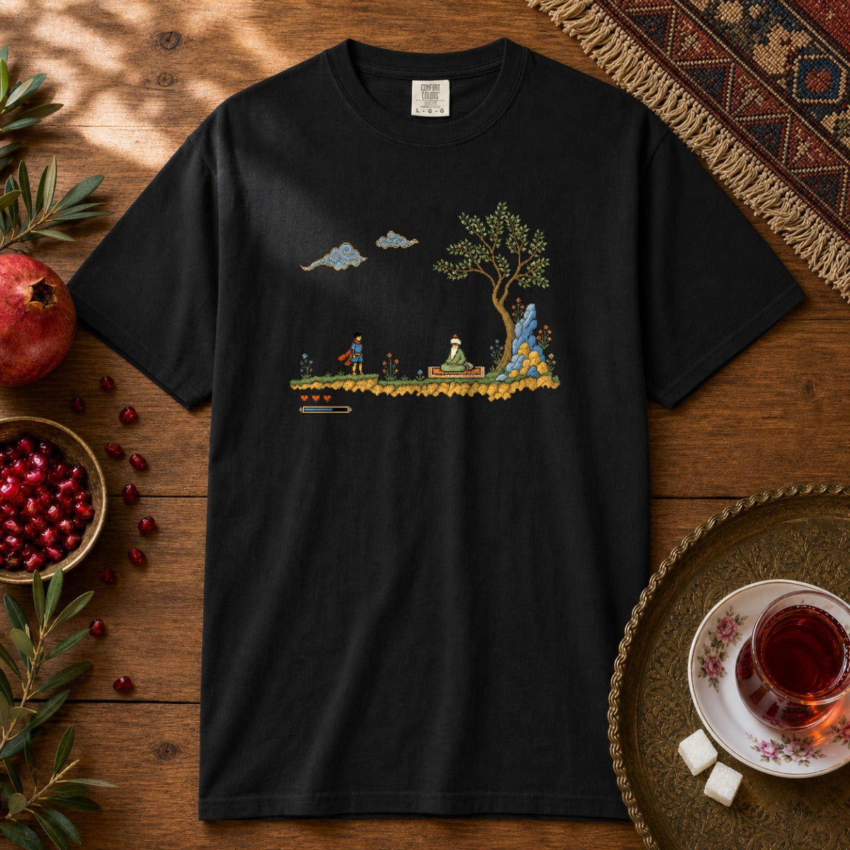 Retro Quest - Pixel Art Premium Tee - Black