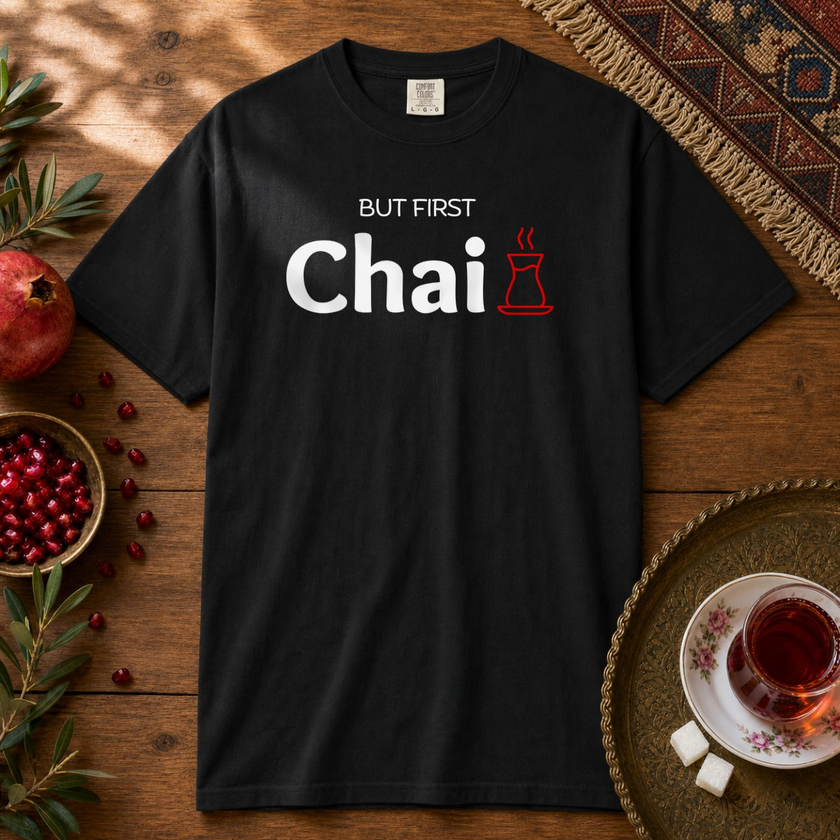 But First Chai Premium Tee - Black