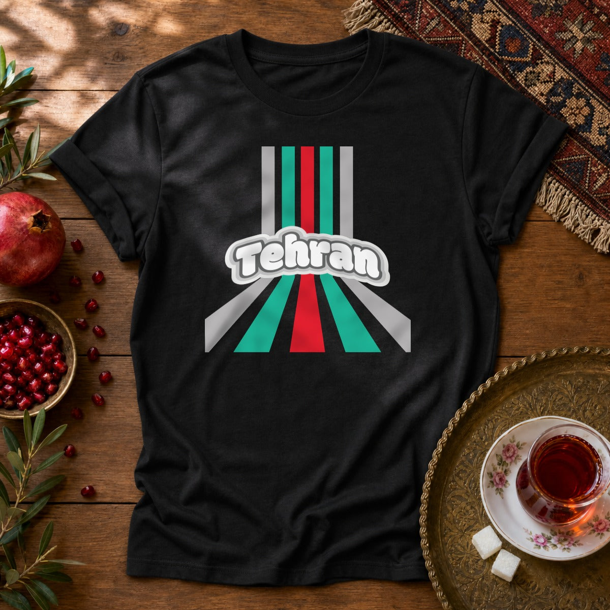 Retro Tehran Unisex T-Shirt - Black