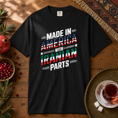 Made in America, with Iranian Parts Premium Tee - Black
