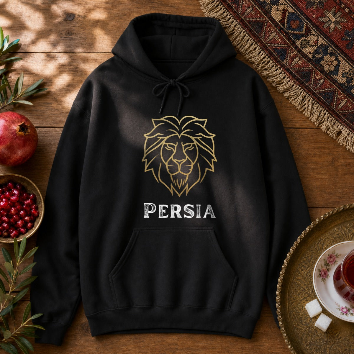 Golden Lion Persia Hoodie - Black
