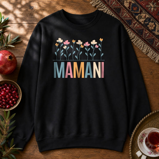 Mamani Floral Sweatshirt - Black