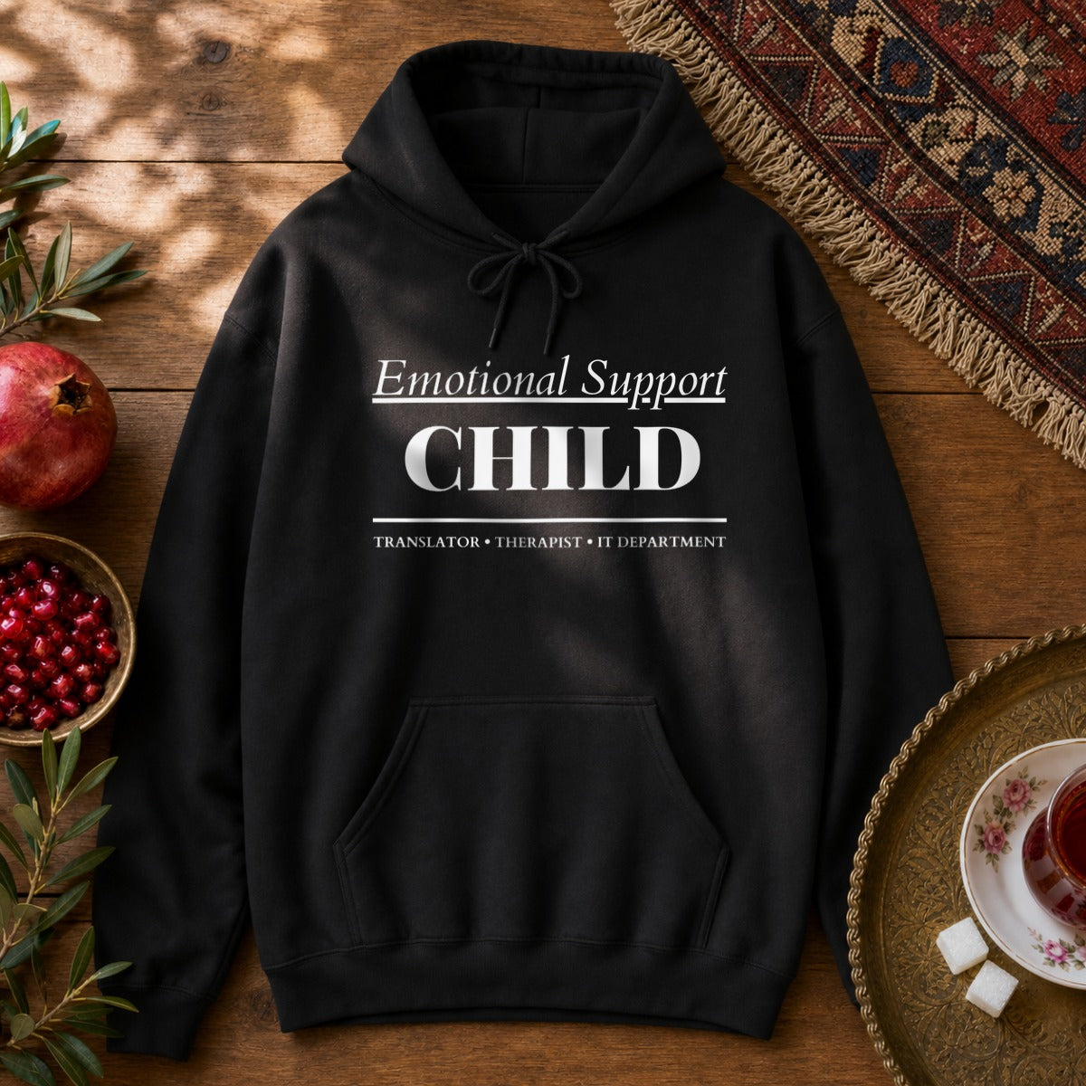 Emotional Support Child Hoodie - Black
