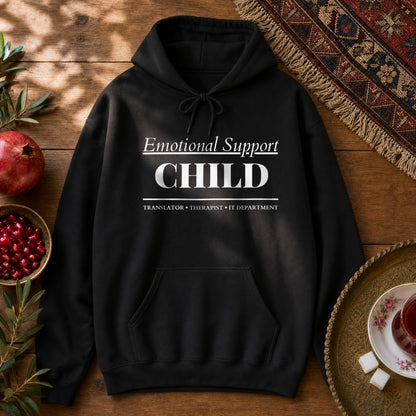 Emotional Support Child Hoodie - Black