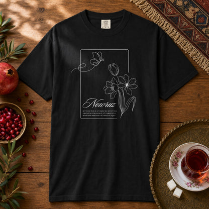 Nowruz Poem Premium Tee - Black