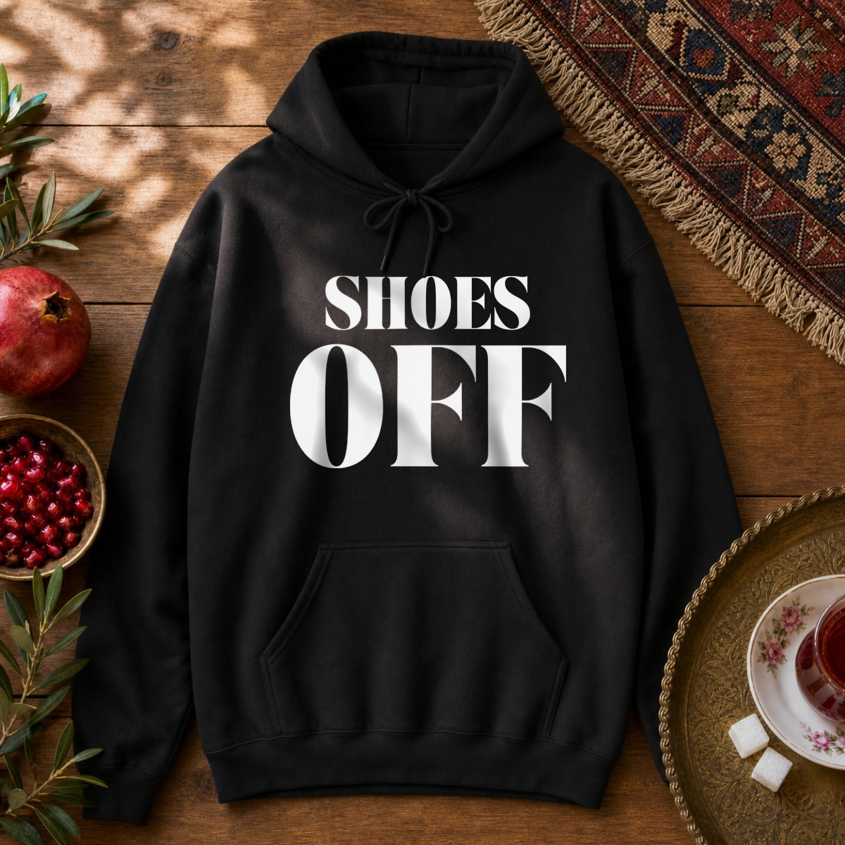 Shoes Off Hoodie - Black