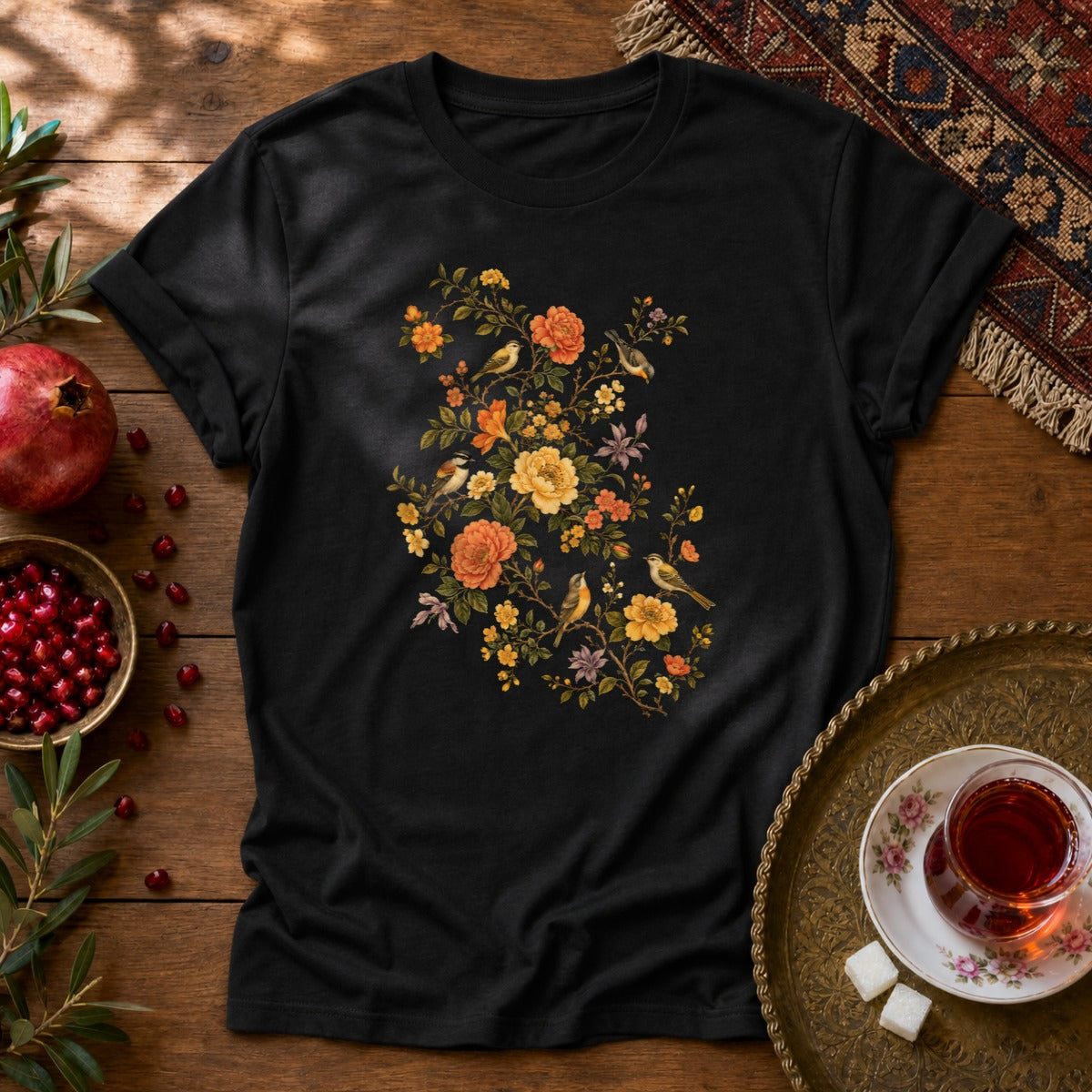 Gol va Morgh Unisex T-Shirt - Black