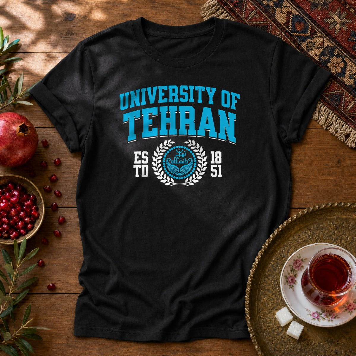 University of Tehran Unisex T-Shirt - Black