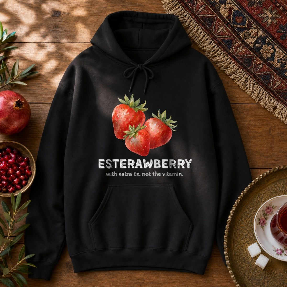 Esterawberry Hoodie - Black