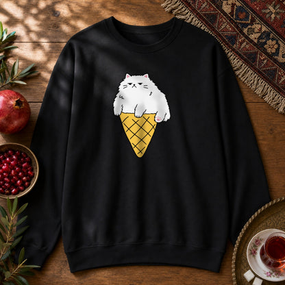 Persian Ice Cream Cone Sweatshirt - Black