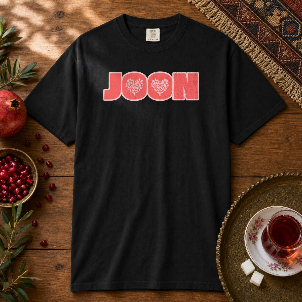 Joon Floral Premium Tee - Black