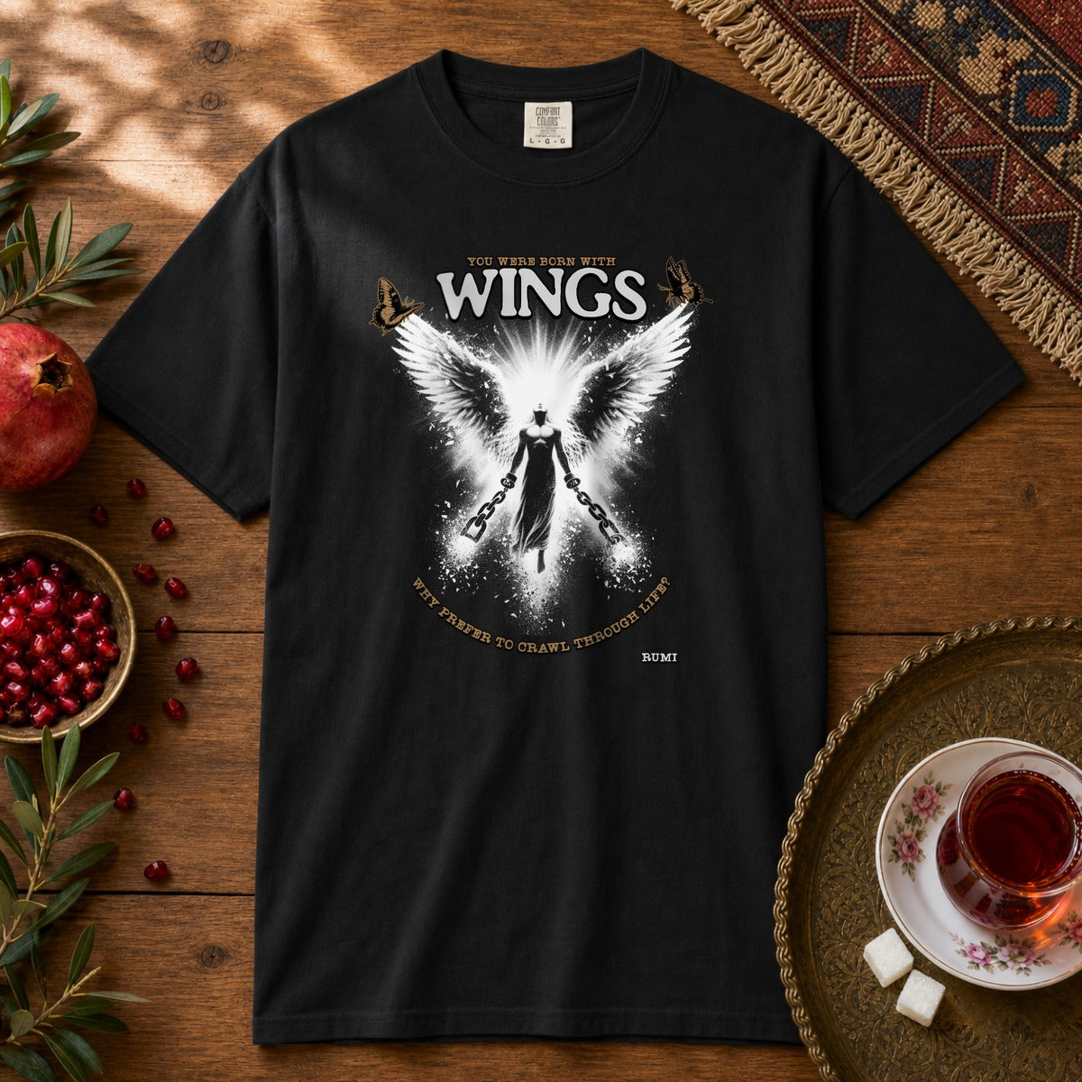 Wings - Rumi Premium Tee - Black