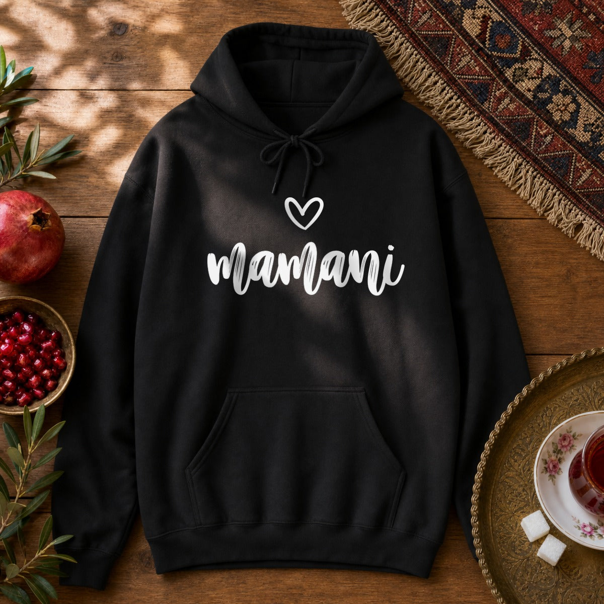 Mamani Heart Hoodie - Black