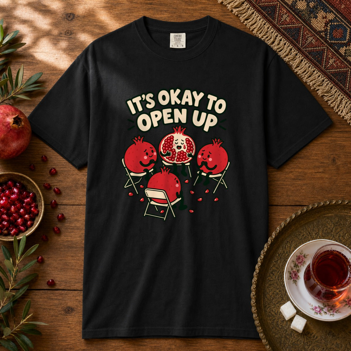 It's Okay to Open Up Premium Tee - Black