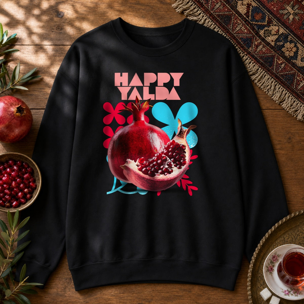 Happy Yalda Sweatshirt - Black