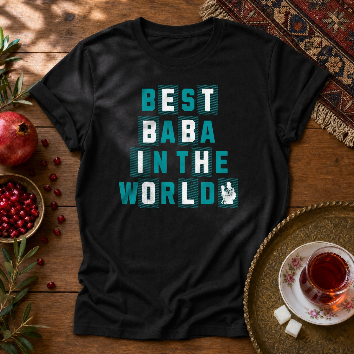 Best Baba in the World Unisex T-Shirt - Black