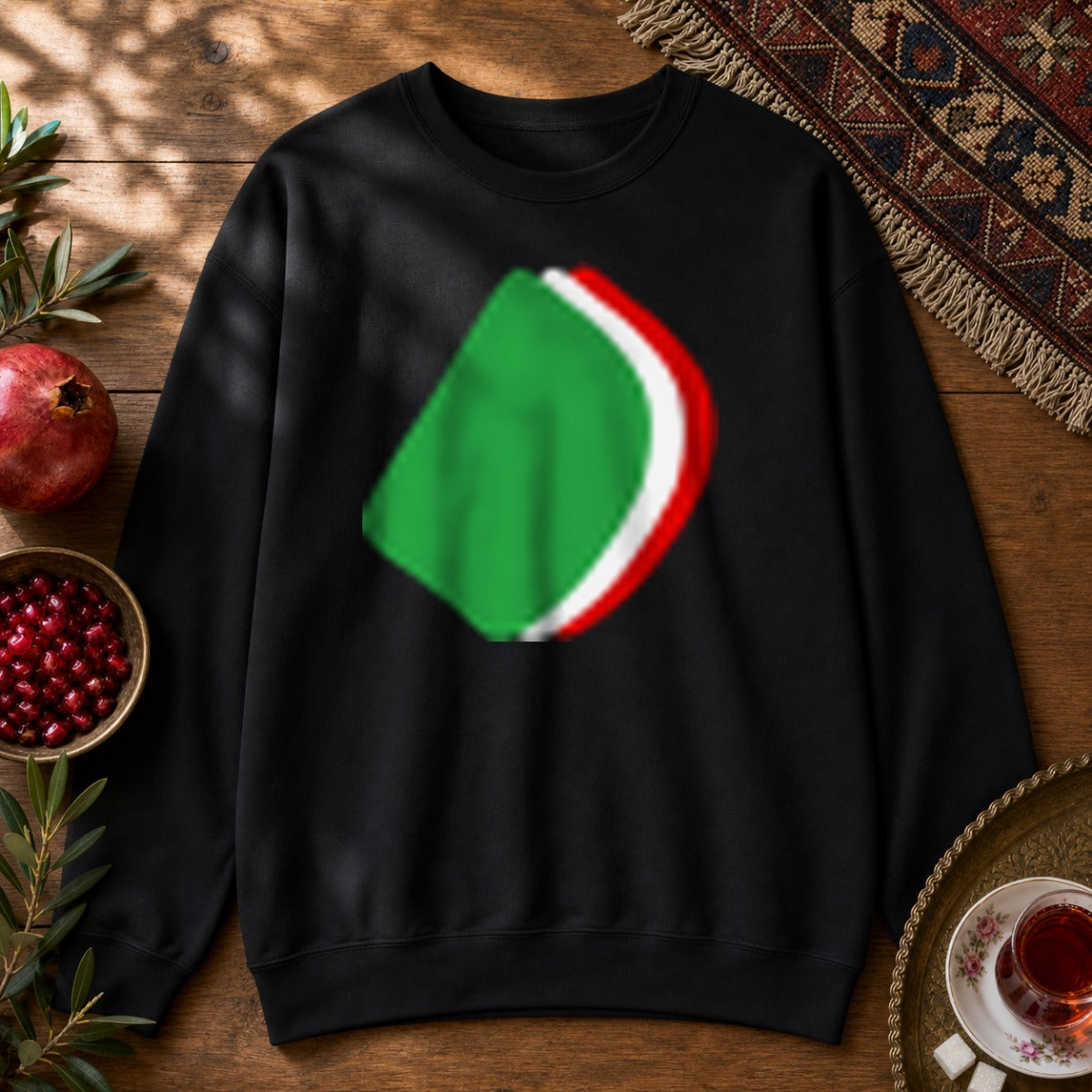 Flag Noqte Sweatshirt - Black