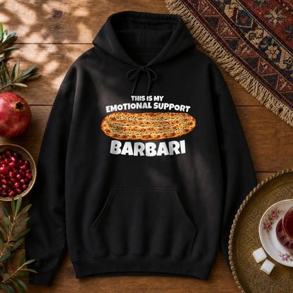 Emotional Support Barbari Hoodie - Black