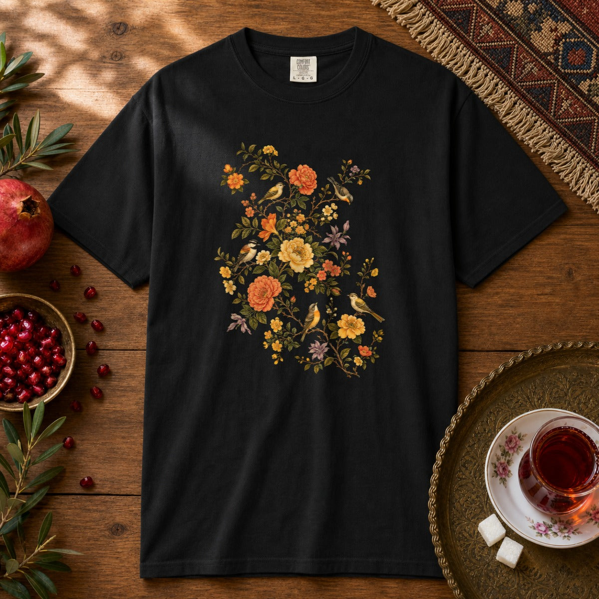 Gol va Morgh Premium Tee - Black