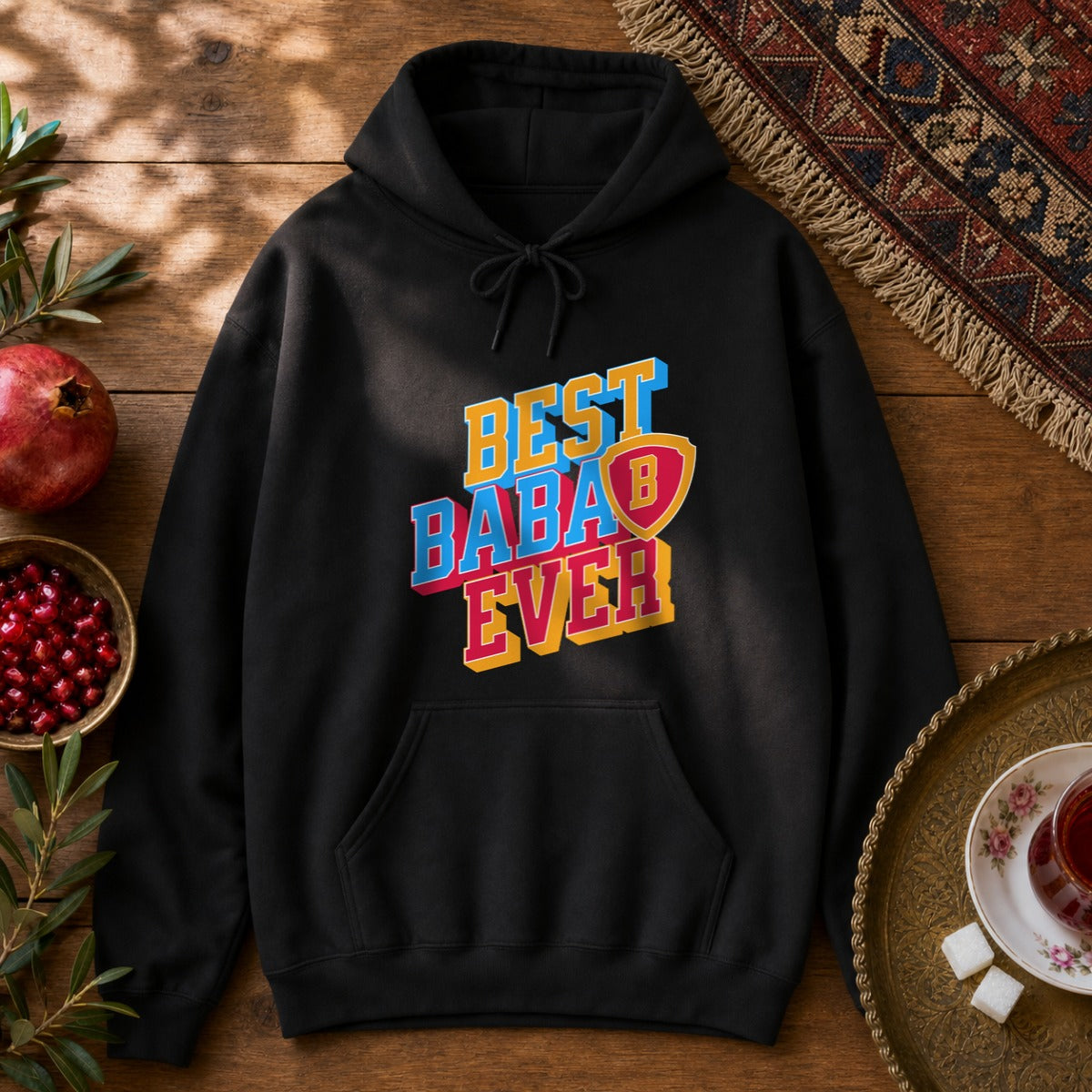 Best Baba Ever - Shield Hoodie - Black