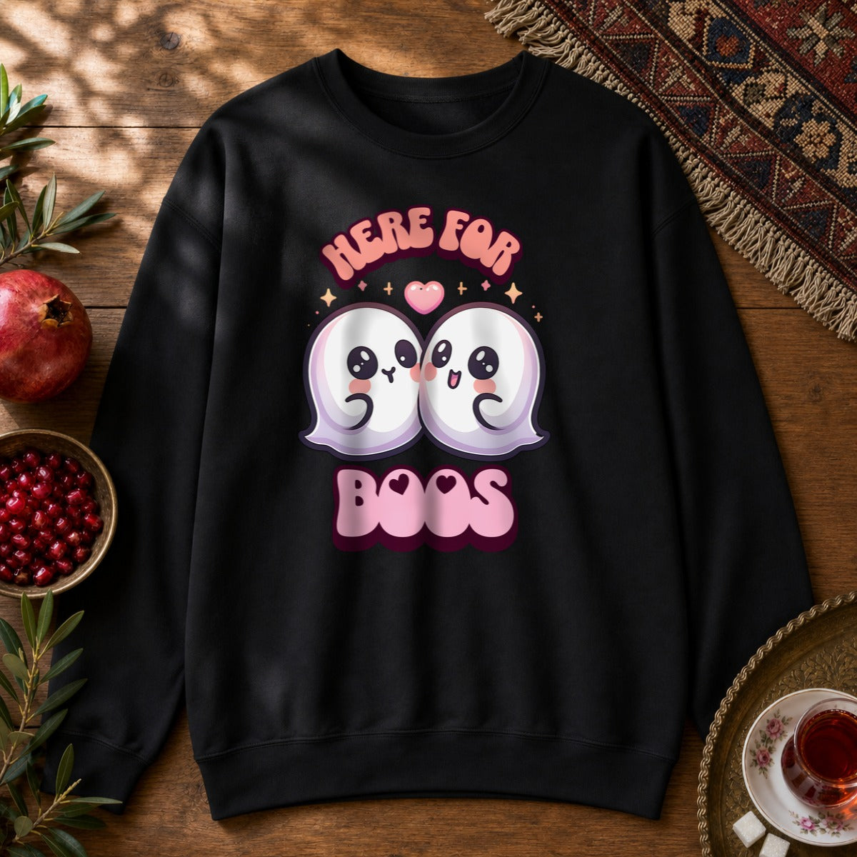 Here for Boos Sweatshirt - Black