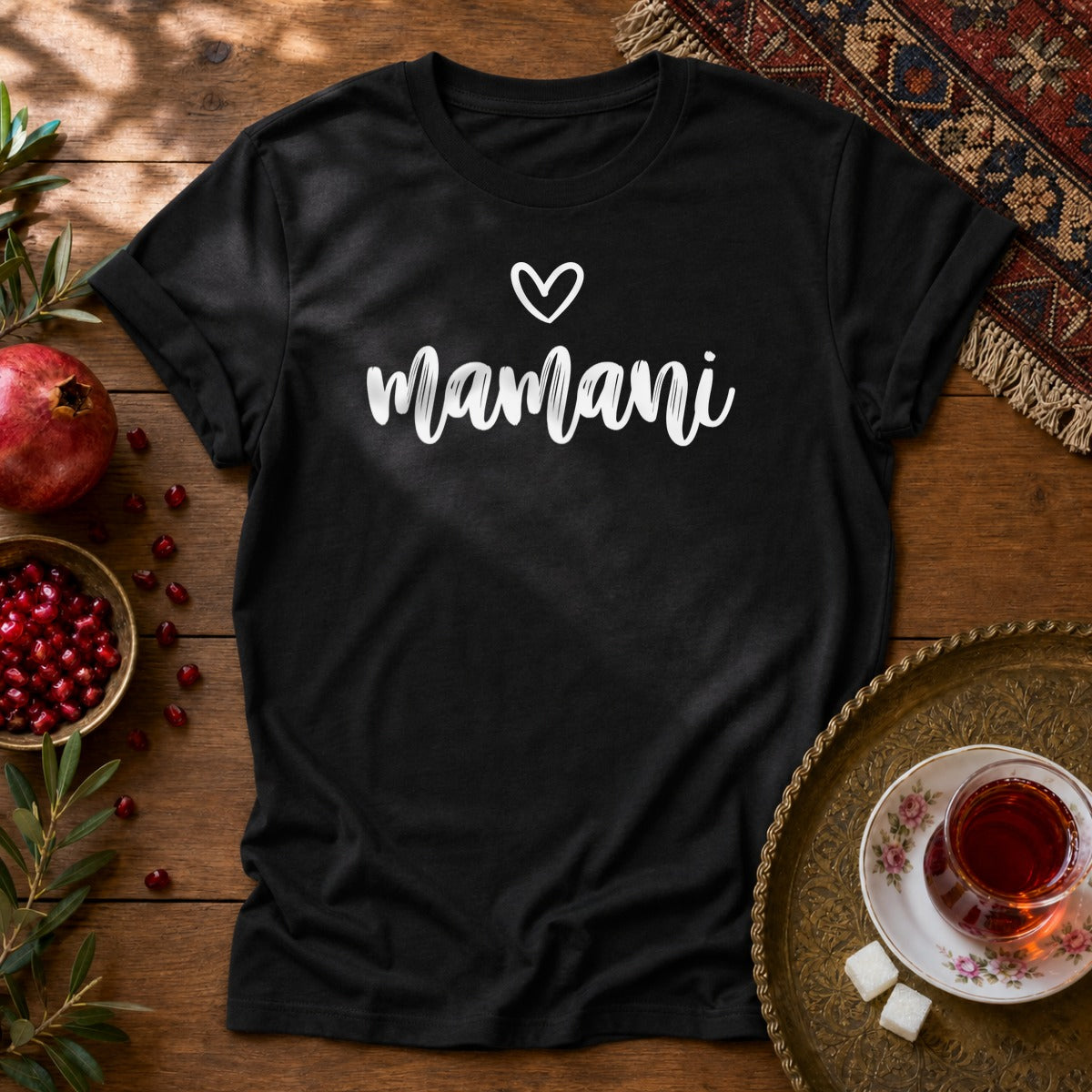 Mamani Heart Unisex T-Shirt - Black